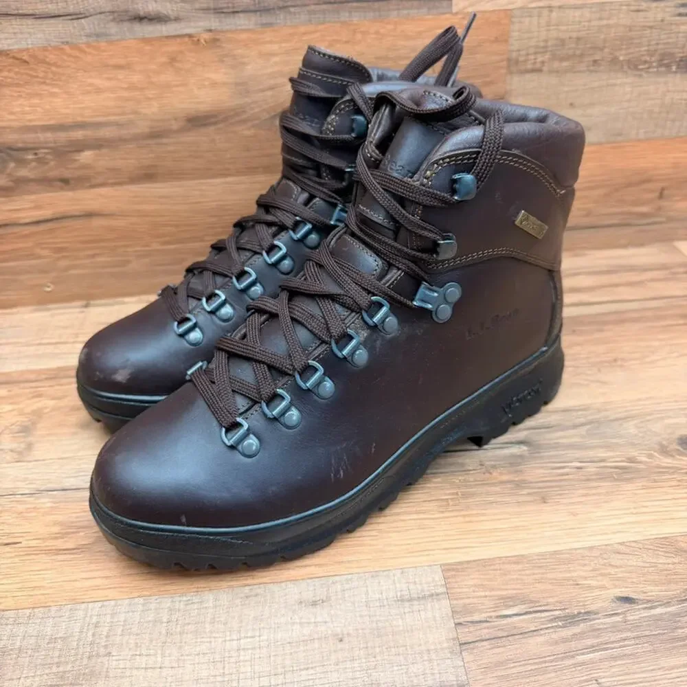 LL Bean men size 7 Cresta II Waterproof Hiking Boots brown Leather